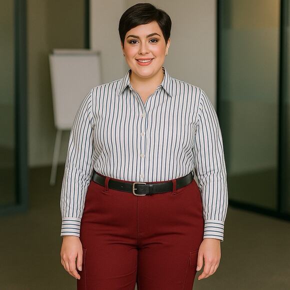 Chico's Pants NWT Size 3.5P (18 Petite) Blackcurrant Sateen Dress Cargo Pants - Picture 1 of 9